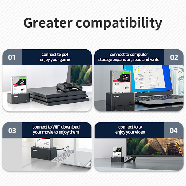 External HDD dock USBB 3.5" or 2.5" USB 3.1 Gen1 5 Gbps