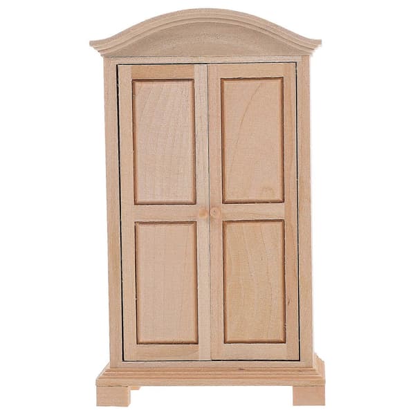 Dukkehusmøbler Dekoration Træskab Model Tiny House Mini Garderobe Dekoration