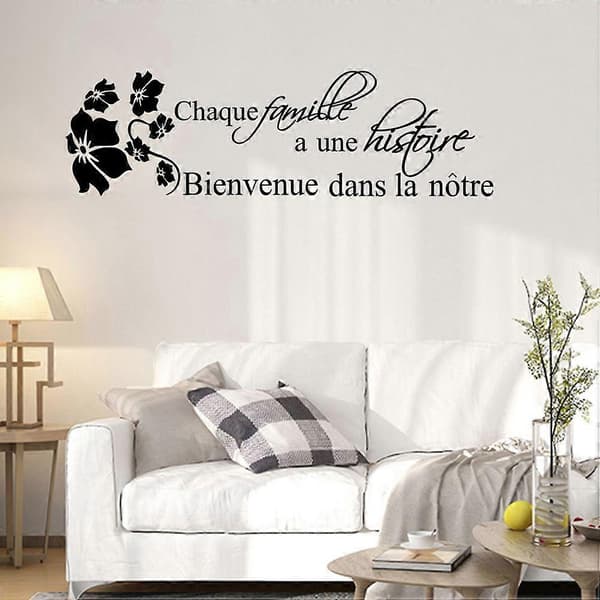 Fransk Version Chaque Histoire Damour Tapet Heminredning Väggdekal Vinyl Mural Väggaffisch för Hemdekoration