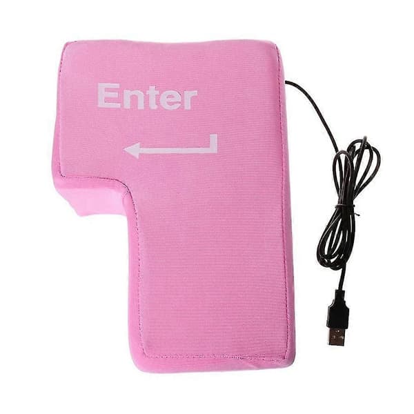 1 stk. stor USB Enter-tast Anti-stress-knap Computer Enhver S Desktop Fo