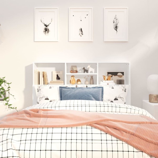 vidaXL Sänggavel med förvaring vit 120x19x103,5 cm Vit
