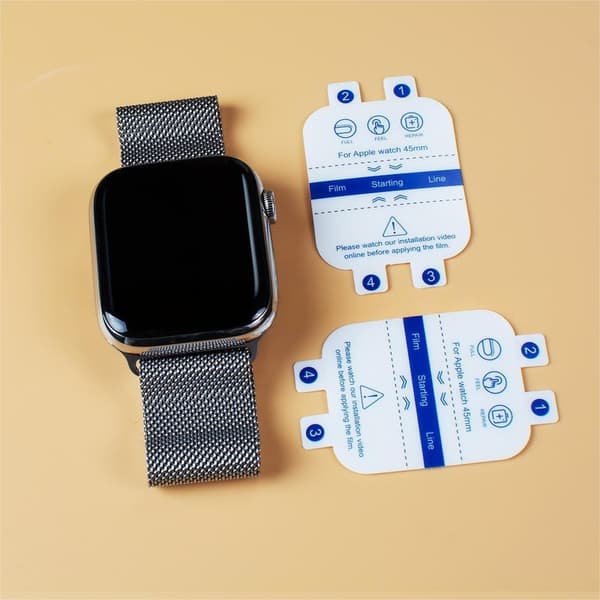5 st kompatibla med 41 mm (7:e, 8:e och 9:e generationen) Apple Watch – Hydrogelfodralset med högupplöst, reptåligt skärmskydd