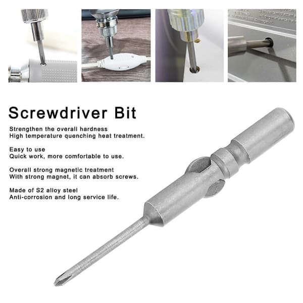 10 stk 2 mm elektrisk skrutrekkerbitssett Krysshode magnetisk skrutrekkerhode reservedeler
