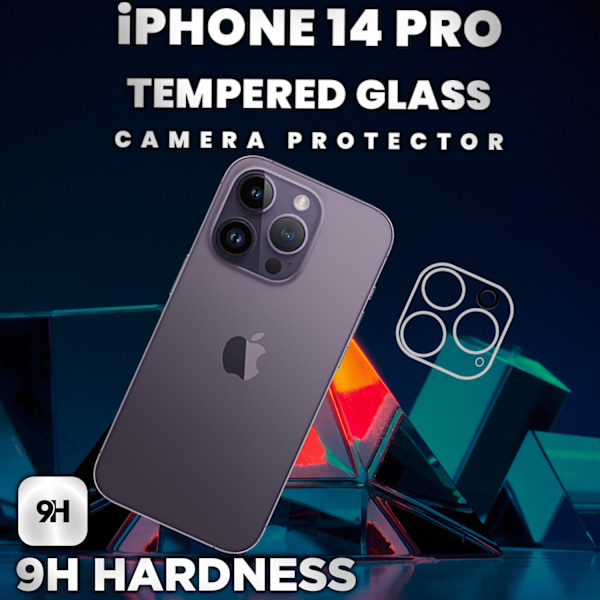 iPhone 14 Pro Linsskydd - 9H Härdat glas - Super kvalitet 3D Linsskydd