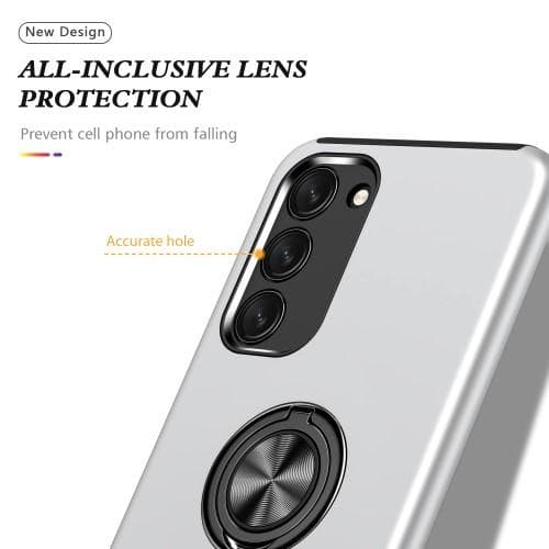 Samsung Galaxy S23+ Hybrid deksel med fingerring - sølv sølv