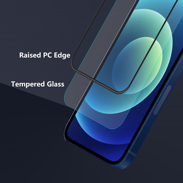 [2-PACK] Härdat Glas Skärmskydd iPhone 13 Pro Max - Svart Svart