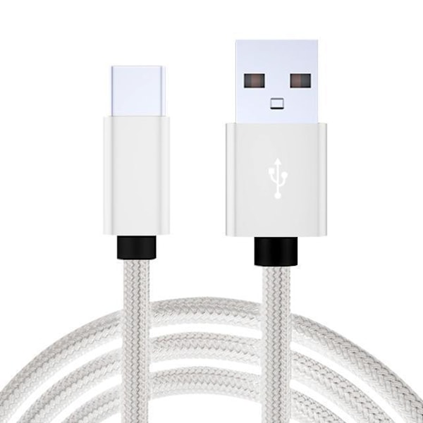 3m Snabbladdning USB-C nylon kabel Svart