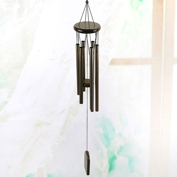 (Bronse) Vindklokke, 6 aluminiumsrør vindklokke