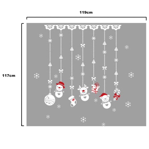 Julfönsterdekaler fönsterklistermärken Juldekorationer