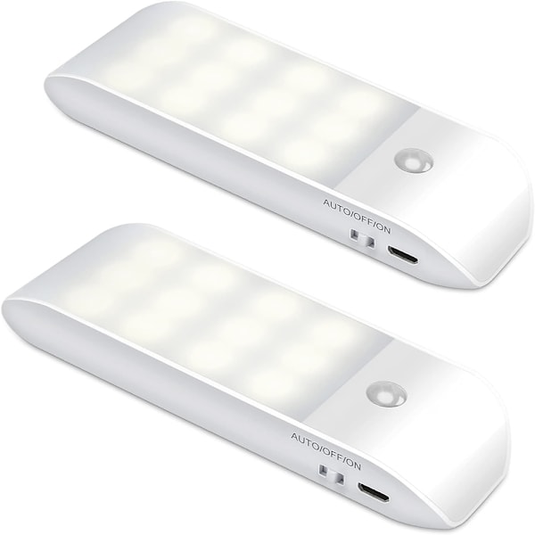 Smart LED Nattlampa för Olika Inomhusutrymmen, Rörelsesensor LED Nattlampor med Justerbar Ljusstyrka, Trådlös Installation för Sovrum,