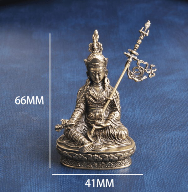 Messing Buddha-statuepynt Tibetansk Guru Padmasambhava Buddha