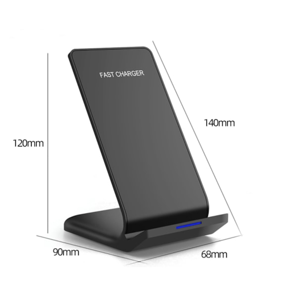 Trådlös laddare för iPhone 13 12 11 X XS Max XR 8 Plus Samsung Galaxy S22 S21, Qi-certifierad snabbladdningsstation Universell kompatibilitet Ergonomisk