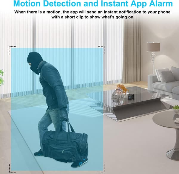 Trådløst sikkerhetskamerasystem, enkelt å bruke og trådløs overvåking for hjem og bedrift, bærbart sikkerhetskamera med smart AI-deteksjon,