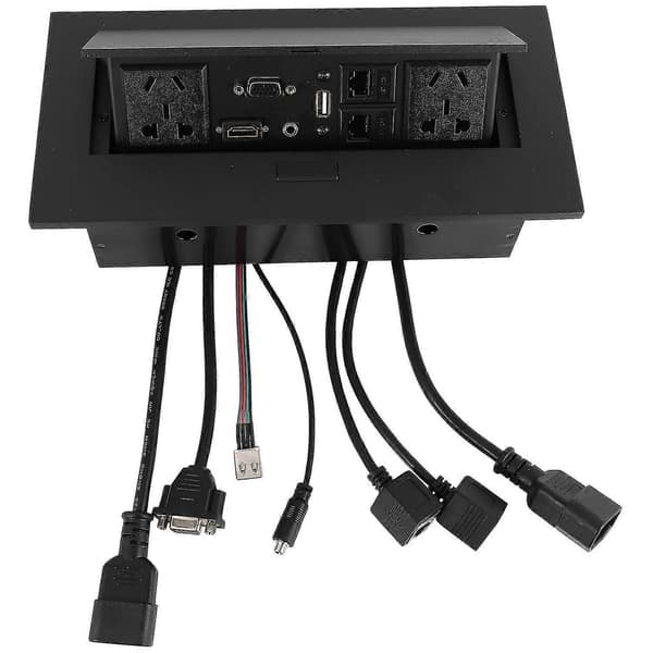K514 Standard Multimedia Desktop Universal Strømforsyning Bordplade Stik Hd Kontor Konference Stik Pop-up