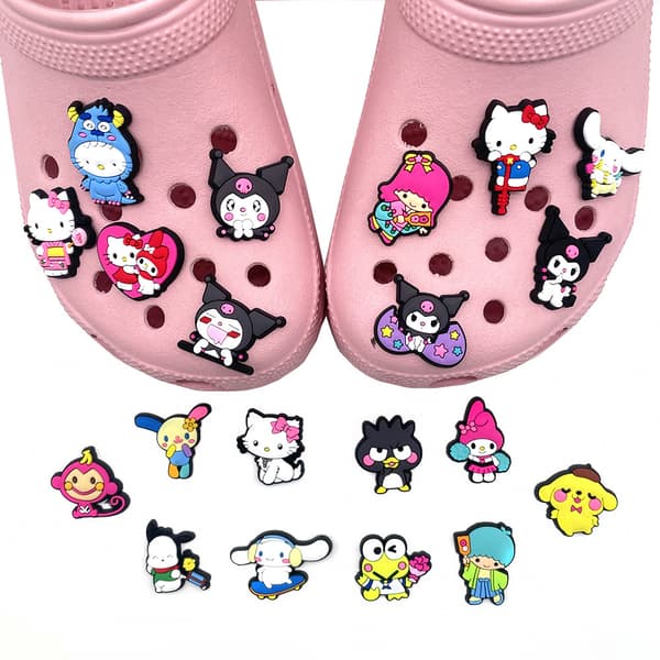 20 st tecknade Sanrio skoberlocker, avtagbara