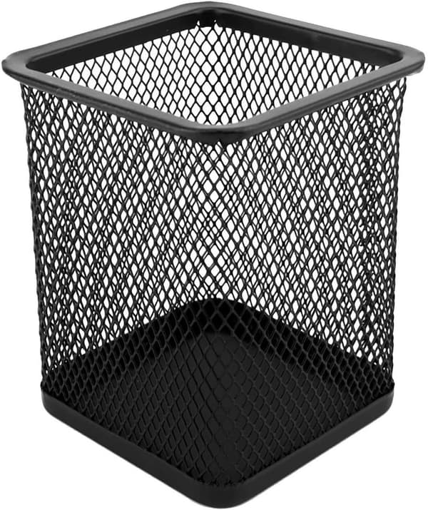 Firkantet metalpenholder - Metalterningpenholder - Sort net Mult
