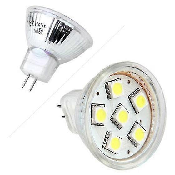 Gu4 Mr11 Dc 12v 6 Smd 5050 Led-lamppu 6000k - Valkoinen