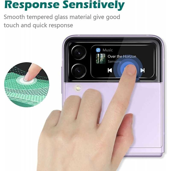 [2-PACK] Samsung Z Flip 4 5G Skydd Linsskydd Kameraskydd Transparent