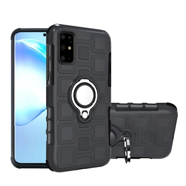 Samsung Galaxy S20 Ultra - Geometriskt Ring Skal - Svart Black Svart
