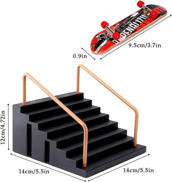 Miniskateboardramp och tillbehörsset, Skate Park Deck Truck Boa