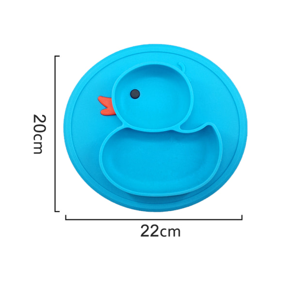 Silikondelad tallrik för småbarn, bärbar halkfri