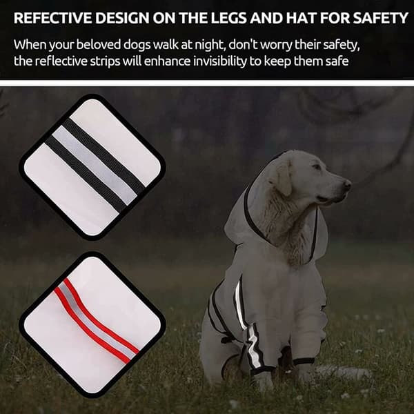 Hundeponcho med hette, regnfrakk til hund med hette, regnfrakk til hund med hette, W