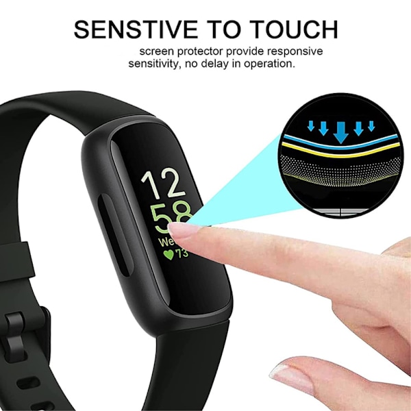 Heltäckande Skärmskydd Fitbit Inspire 3 Svart