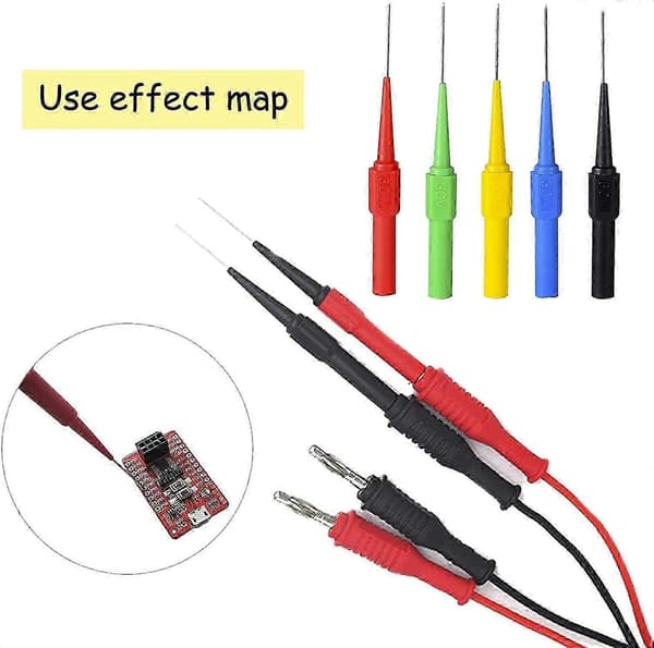 15 stk. bakre probepinner, multimeterprobepinner, testledning bakre probe for bilreparasjon og laboratorie elektrisk multimetertesting (R