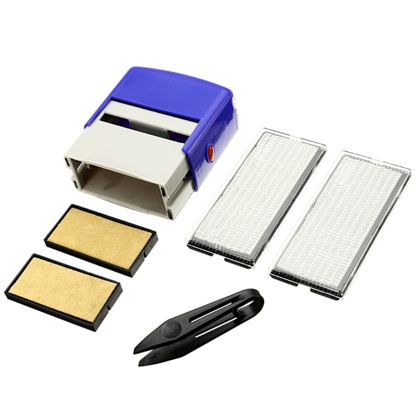 DIY Stämpel Kit Custom Nagel Stämpel Gummistämpel Självfärgande Stämpeldyna svart