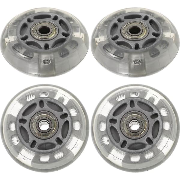 4 stk. 72 mm LED-skatehjul Inline-rulleskohjul for utendørs utskifting (tilfeldig farge)