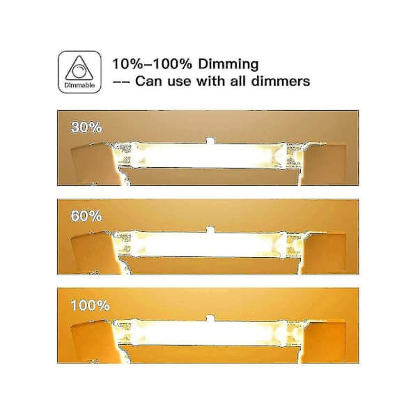 R7s 200W 230V Halogenlampa 118mm - Dimbar, 6-pack