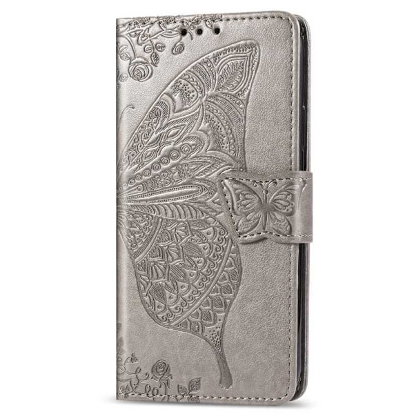 Samsung S9 Plånboksfodral PU-Läder 4-FACK Motiv Fjäril Rosenguld