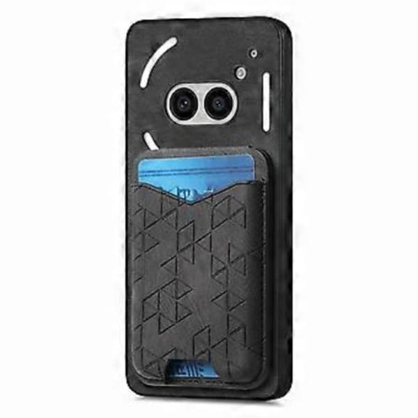 Etui til Nothing Phone (2a) med trykt mønster, kortholder, stativ og læderbagside (Stil D)