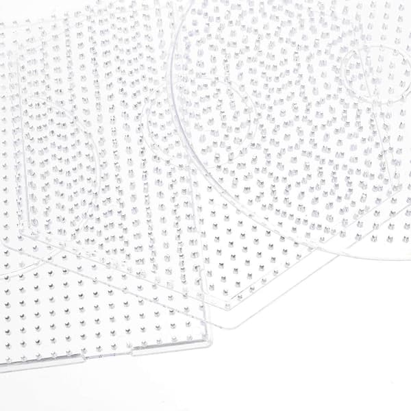 3 stk. 5 mm sikringsperleplader Klare plastikplader til børns håndværksperler