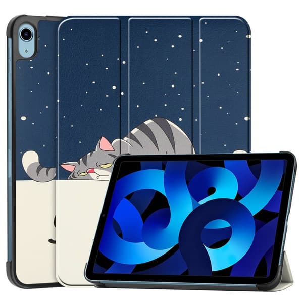 iPad 10.9, 2022, 10. gen, Deksel, Tri-fold, Katt