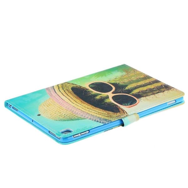 iPad 10.2, 2019, mönstrat flipfodral, läder, flerfärgad