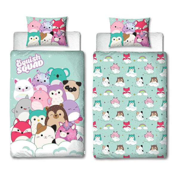 Squishmallows Bäddset Squish Squad 150x210cm multifärg