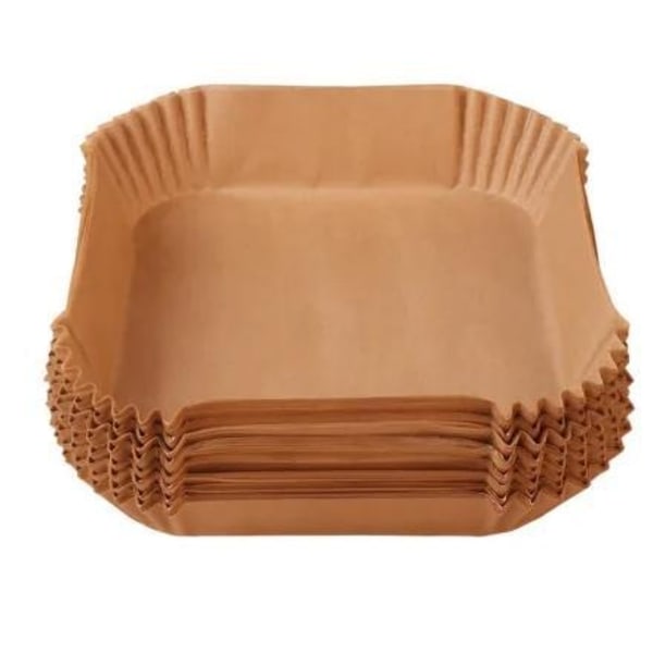 Square 100-Pack Air Fryer Papper - Bruna 20 x 20 cm