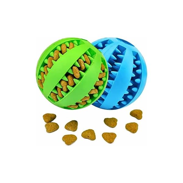 2-pack gummihundboll hundleksaker för stora och små hundar, Fu