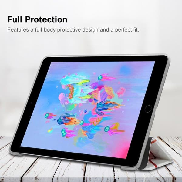 Tabletfodral, iPad AIR 2, AIR 2013, PRO, Silikon TPU, 360° skydd, Vit Rosa