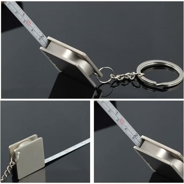 Mini Portabelt Metall Måttband Bekväm Infällbar Mätning