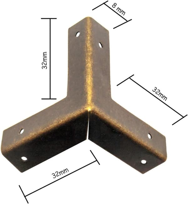 10-pack Antik Metall Möbelhörn, Kantsskyddshörn
