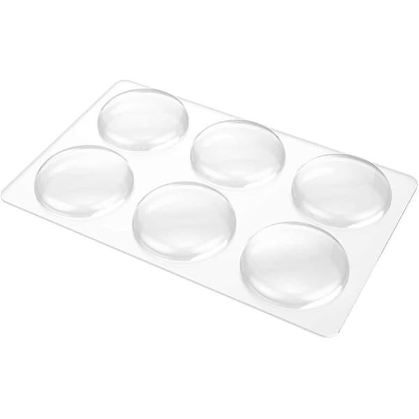 Dörrknopp Väggskydd, Transparent Rund Mjukt Gummi Väggskydd