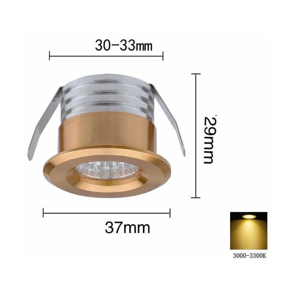 Frosted Lens Duschkant LED-lampor, Hög Ljusstyrka COB, Kopparring med Aluminiumreflektor, 4-pack Interiörbelysning