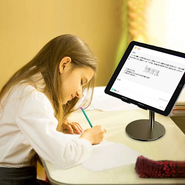 Justerbart Tabletstativ, Robust & Stabilt 360° Vridbart Bas, Universell Tabletthållare, Vikbart & Portabelt, Bred Kompatibilitet, Ergonomisk & Stilren Design