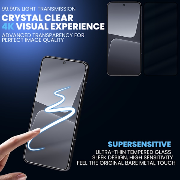 2-Pack Xiaomi 13 Skärmskydd - Härdat Glas 9H - Super kvalitet 3D