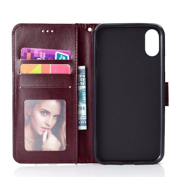 iPhone XR - Mandala Plånboksfodral - Brun Brown Brun