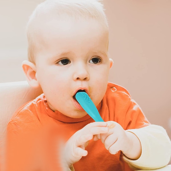 Silikon Babyskedar Första Stadiet Babymatningsskedar