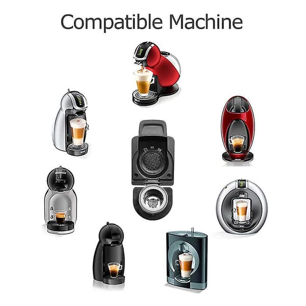 Genanvendelig kapseladapter til Nespresso kaffekapsler Konverter med Dolce Gusto kaffe rustfrit stål maskintilbehør-eyzi