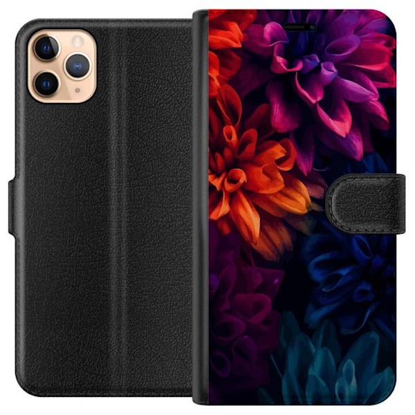 Apple iPhone 11 Pro Max Plånboksfodral Färgglada blommor